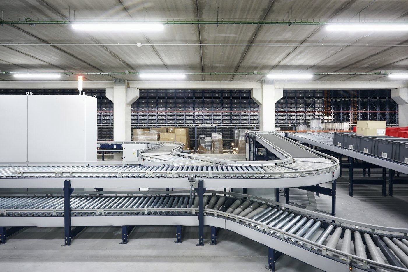 Roller conveyor system (stock photo)